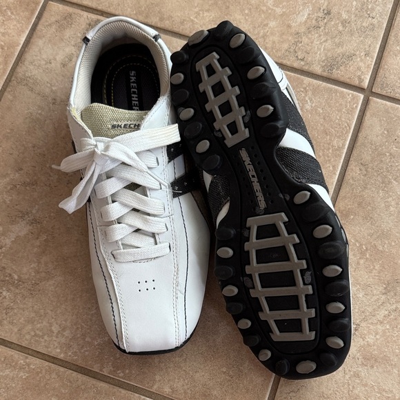 Skechers Men's White and Black Sneakers - Picture 7 of 7